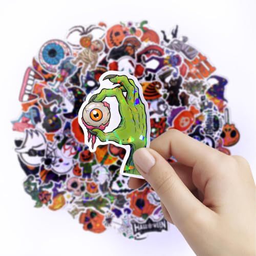 Halloween Themed Stickers for Party Decor, Laptop, Water Bottles, and Kids' Craft Activities (orange)-4